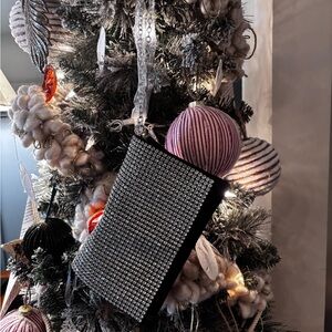 Sparkling Black and Silver Wristlet